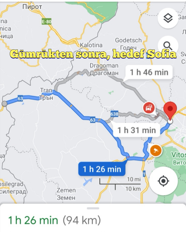 Strezimirovci → Sofia → Kapıkule