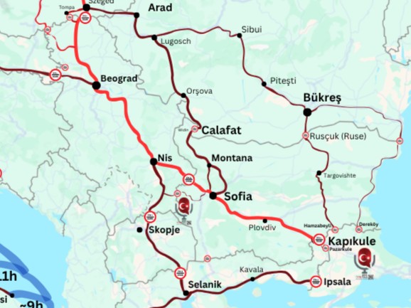Sırbistan-Bulgaristan Rota